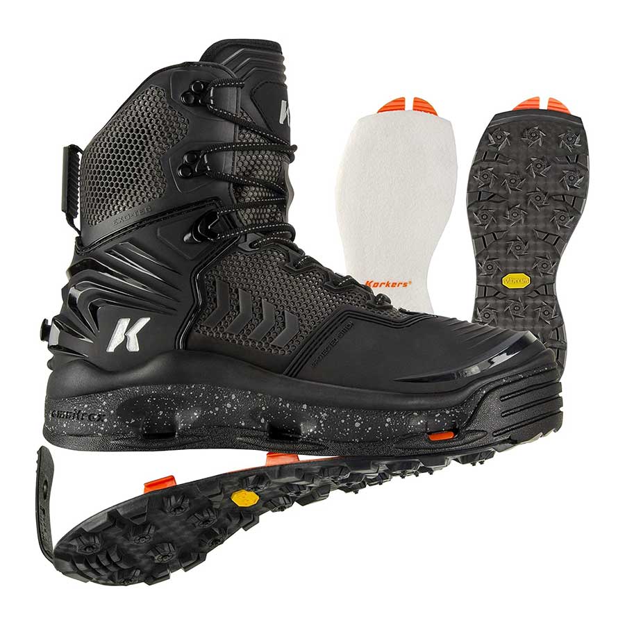 Korkers interchangeable-sole fishing wading boots for anglers in Northeast Pennsylvania